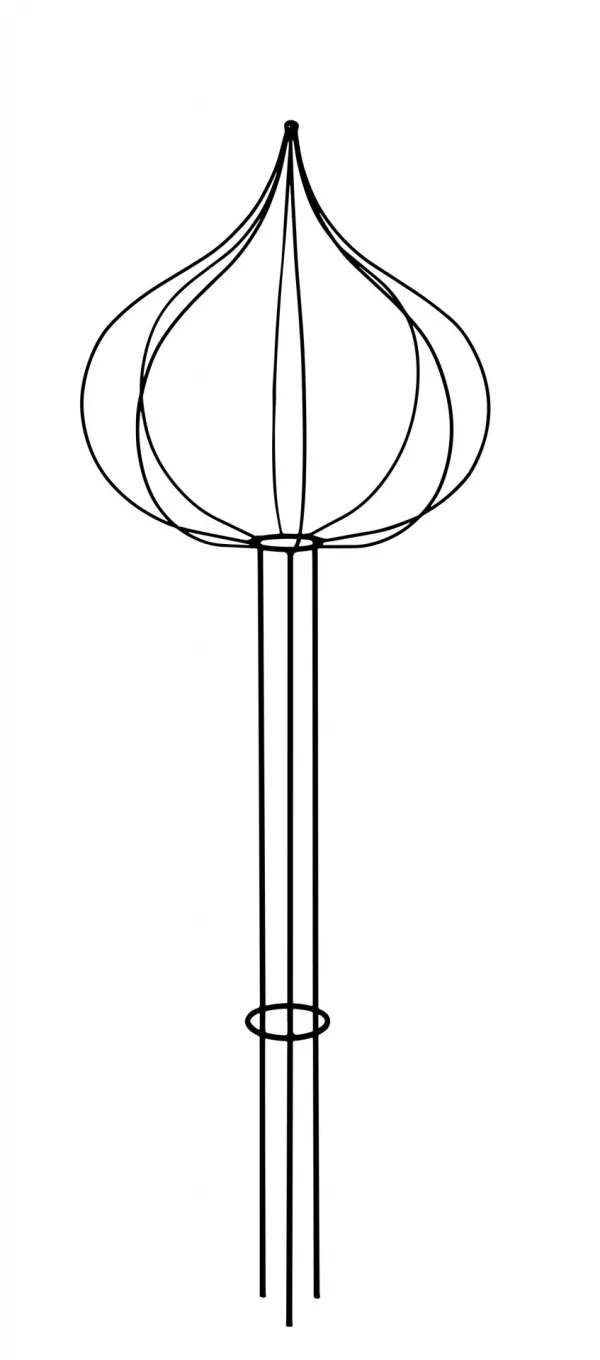 Visoka opora za rastline 140 cm, ČRNA